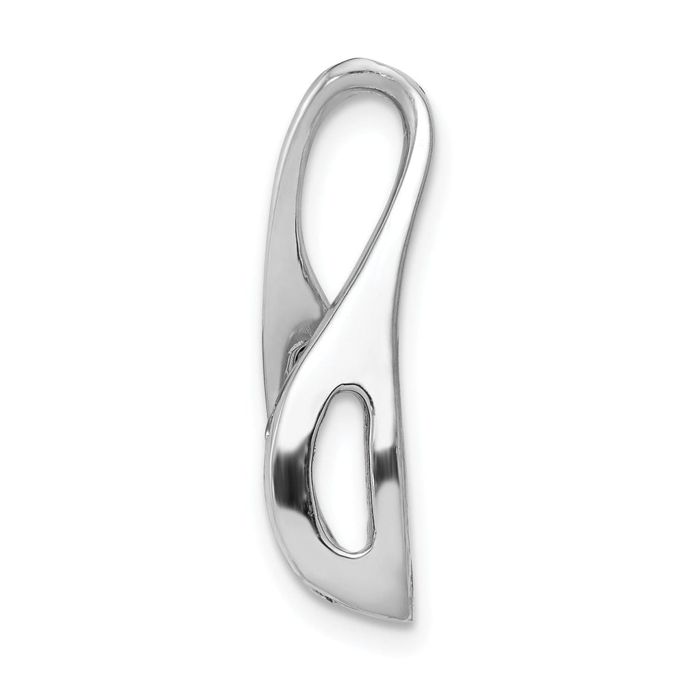 14k White Gold Peg Set Slide Pendant