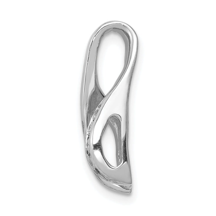 14k White Gold Peg Set Slide Pendant