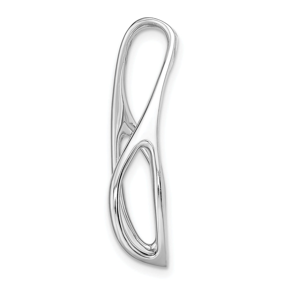 14k White Gold Peg Set Slide Pendant