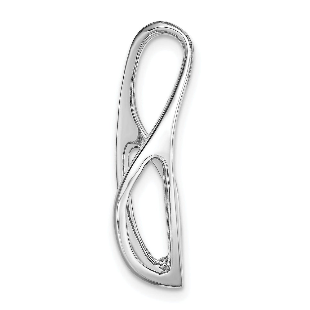 14k White Gold Peg Set Slide Pendant