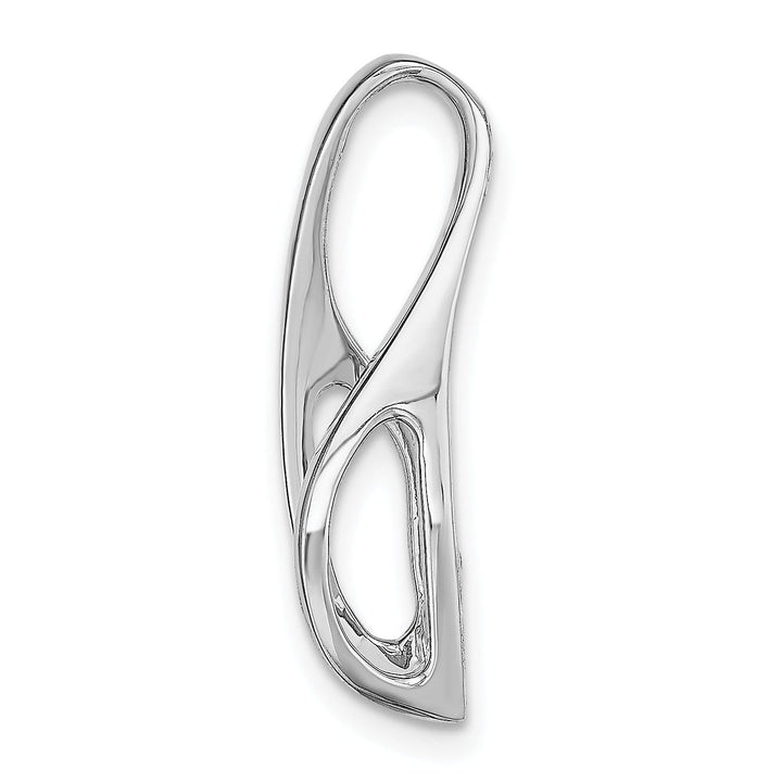 14k White Gold Peg Set Slide Pendant