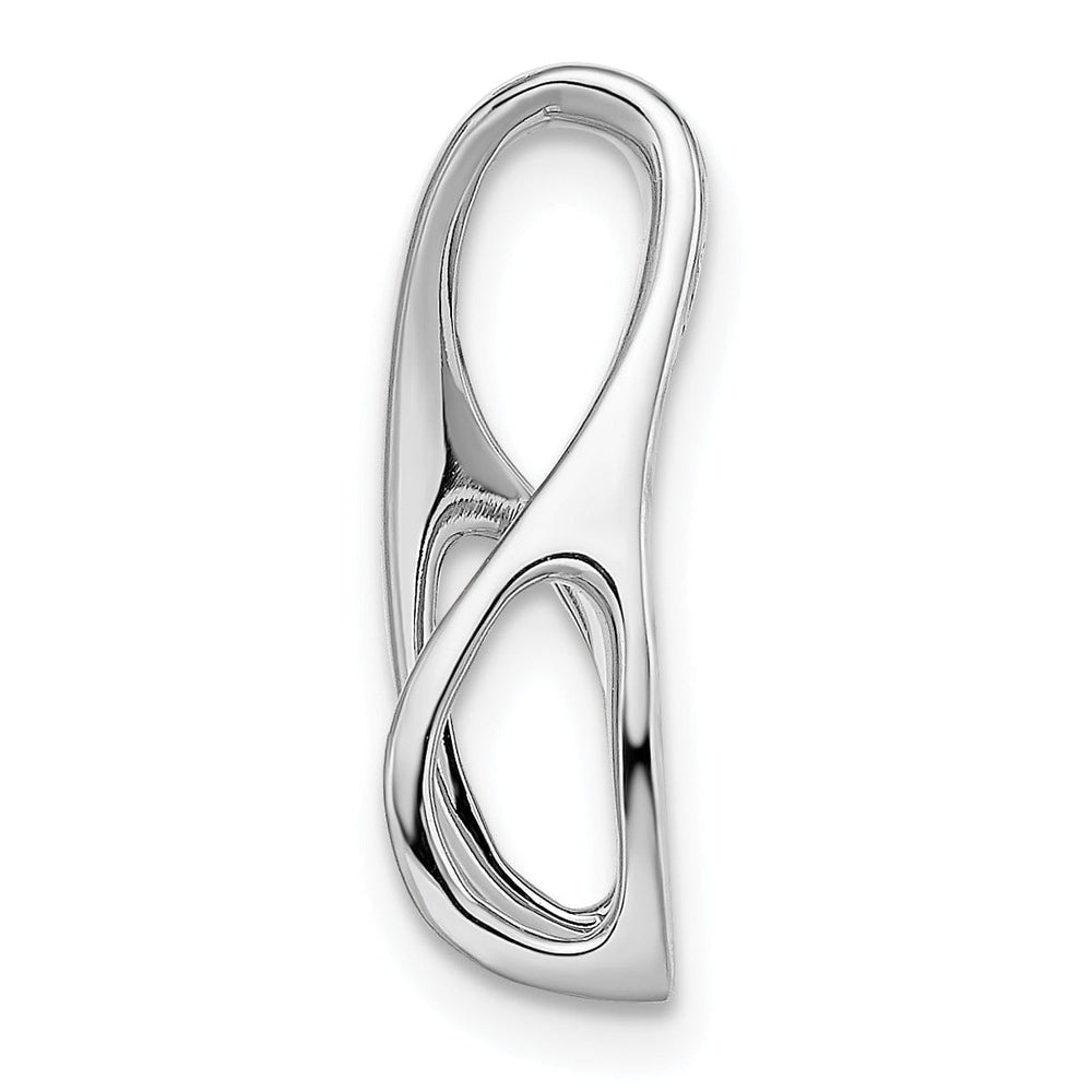 14k White Gold Peg Set Slide Pendant