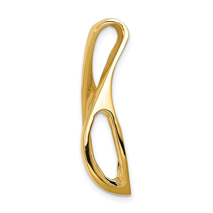 14k Yellow Gold Peg Set Slide Pendant