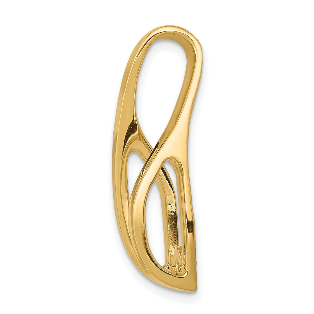 14k Yellow Gold Peg Set Slide Pendant