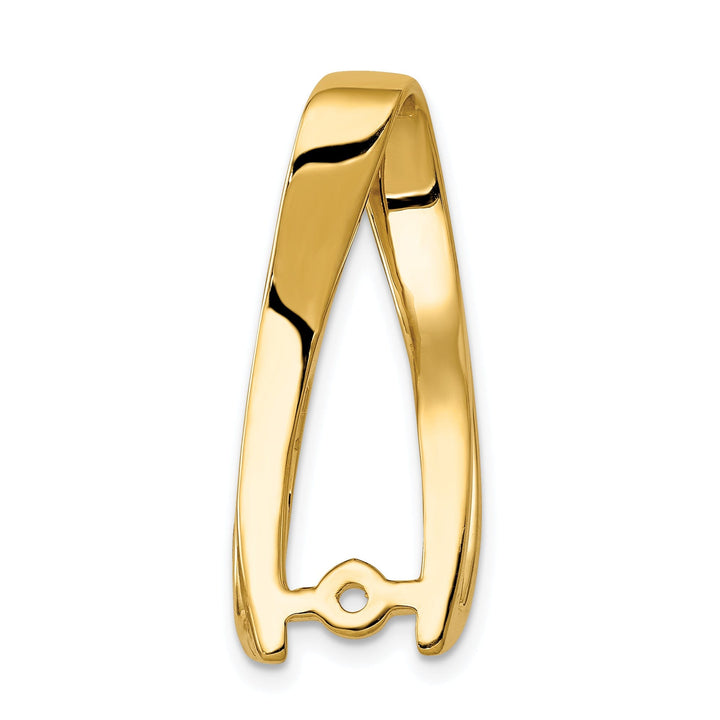 14k Yellow Gold Peg Set Slide Pendant