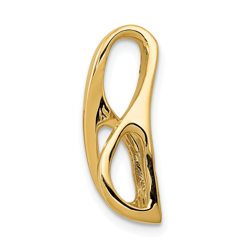 14k Yellow Gold Peg Set Slide Pendant