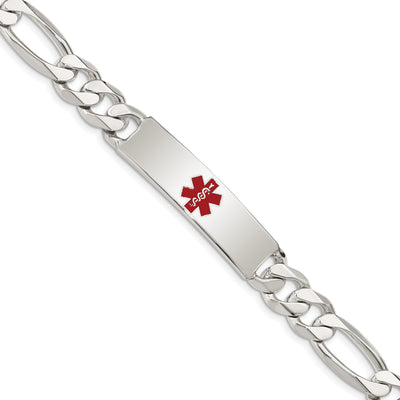 Silver 10-MM Wide Medical Anchor 8.50 inch ID Bracelet. at $ 116.3 only from Jewelryshopping.com