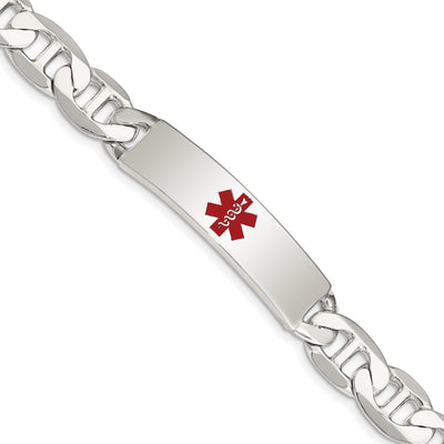 Silver 10-MM Wide Medical Anchor 7.50 inch ID Bracelet. at $ 112.1 only from Jewelryshopping.com