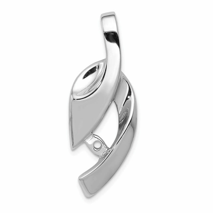 14K Polished White Gold Slide Pendant Mounting