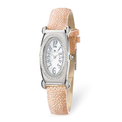 Ladies Charles Hubert Diamond Bezel Sapphire Stainless Steel Watch