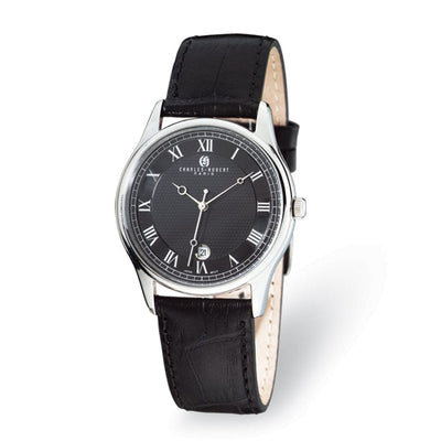 Ladie Charles Hubert Stainless Steel Leather Watch at $ 123.54 only from Jewelryshopping.com