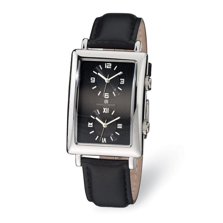 Men's Charles Hubert Dual Time Black Dial Watch