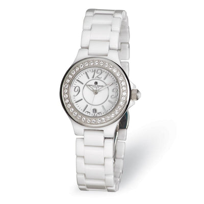 Ladies Charles Hubert White Ceramic Crystal Watch at $ 251.33 only from Jewelryshopping.com