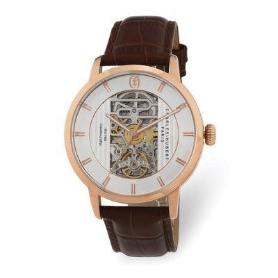 Men’s Charles Hubert Stainless White Skeleton Dial Automatic Watch at $ 421.71 only from Jewelryshopping.com