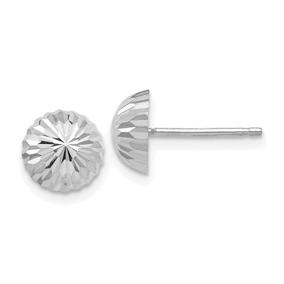 14k White Gold Polished D-C Half Ball Earrings at $ 103.05 only from Jewelryshopping.com