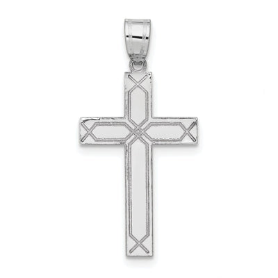 14k White Gold Solid Cross Pendant at $ 136.95 only from Jewelryshopping.com