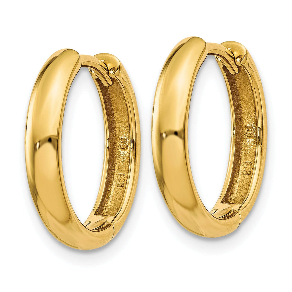 14k Yellow Gold Polished Hoop Earrings