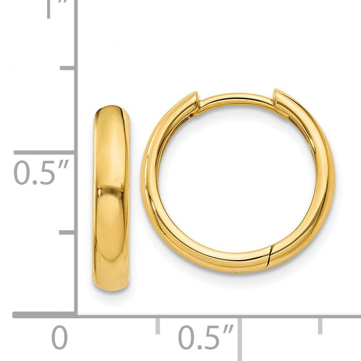 14k Yellow Gold Polished Hoop Earrings