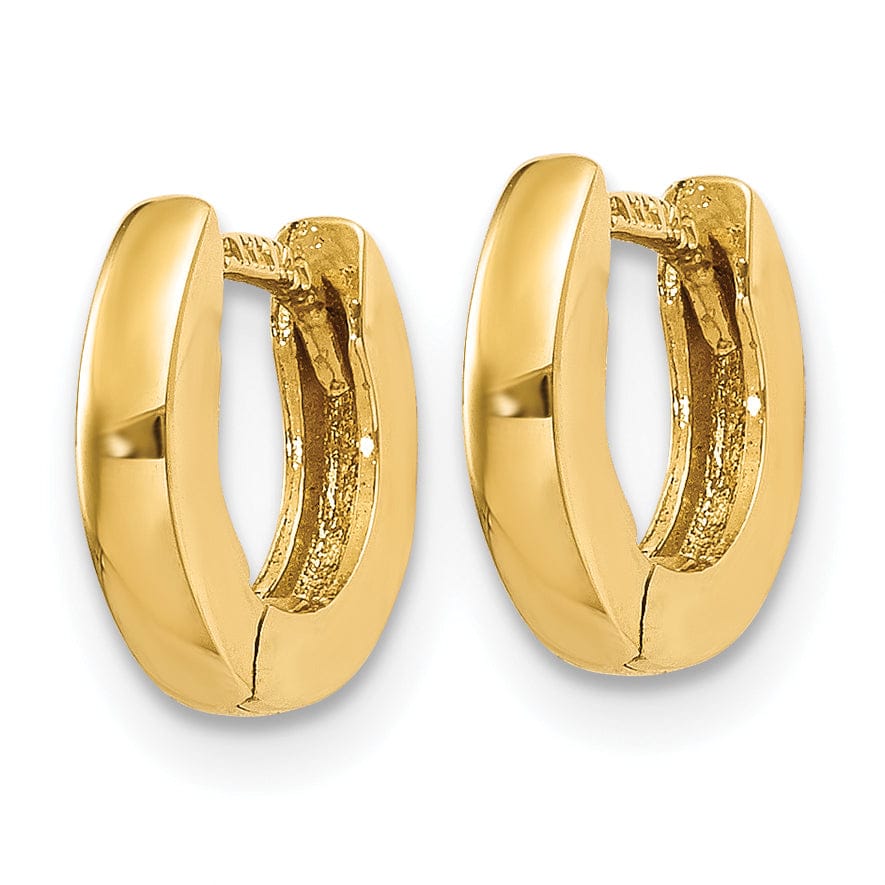 14k Yellow Gold Polished Hoop Earrings