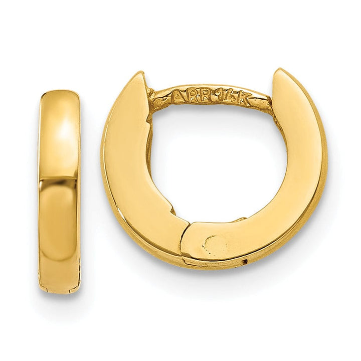 14k Yellow Gold Polished Hoop Earrings