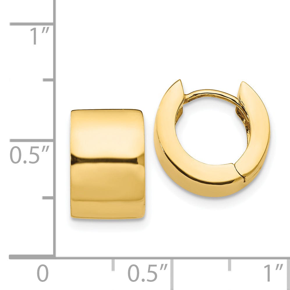 14k Yellow Gold Polished Hoop Earrings