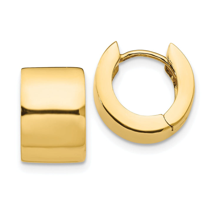 14k Yellow Gold Polished Hoop Earrings