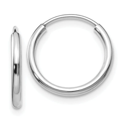 14k White Gold 1.5MM Polished Endless Hoop Earring at $ 57.99 only from Jewelryshopping.com