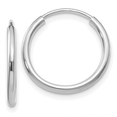 14k White Gold 1.5M Polished Endless Hoop Earrings at $ 66.9 only from Jewelryshopping.com