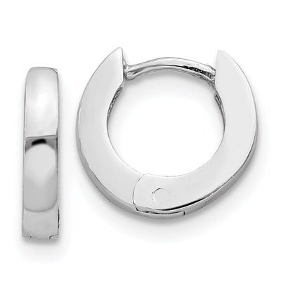 14k White Gold Polished Hinged Hoop Earrings at $ 157.98 only from Jewelryshopping.com