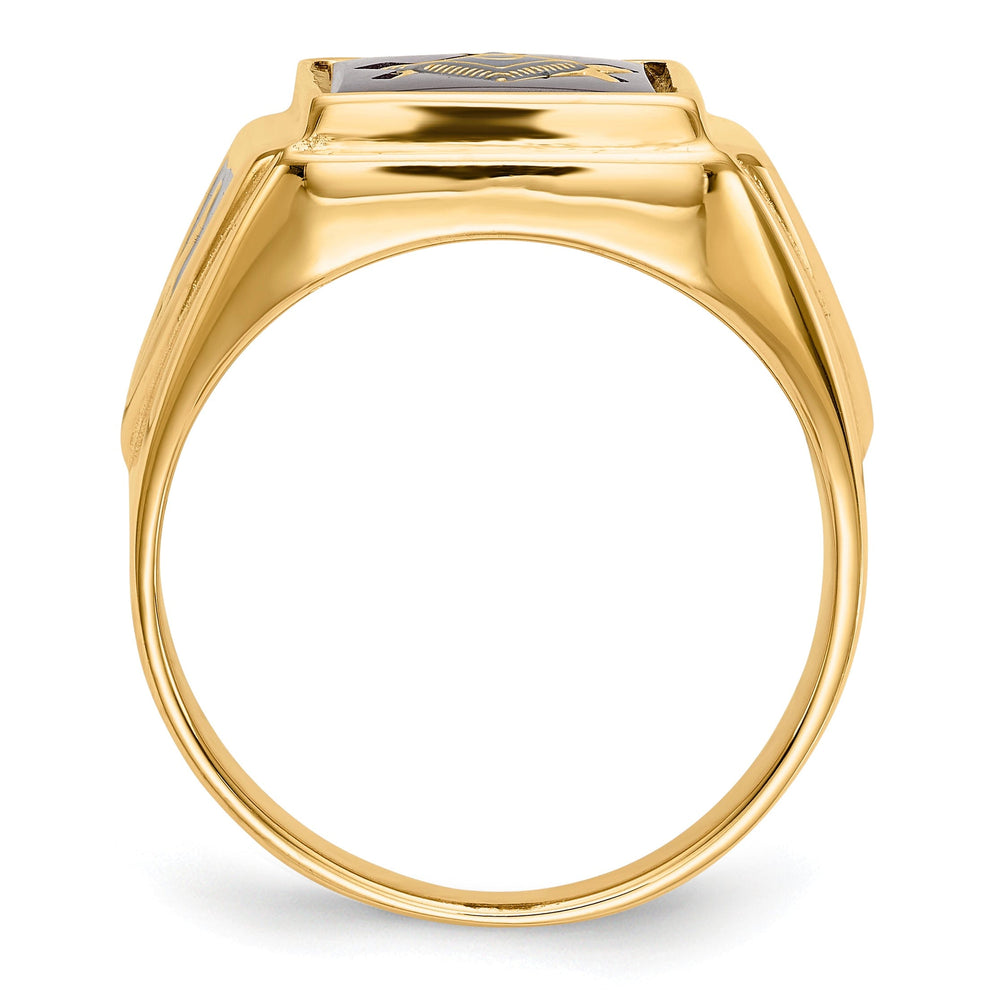 14k Yellow Gold Men's Masonic Ring