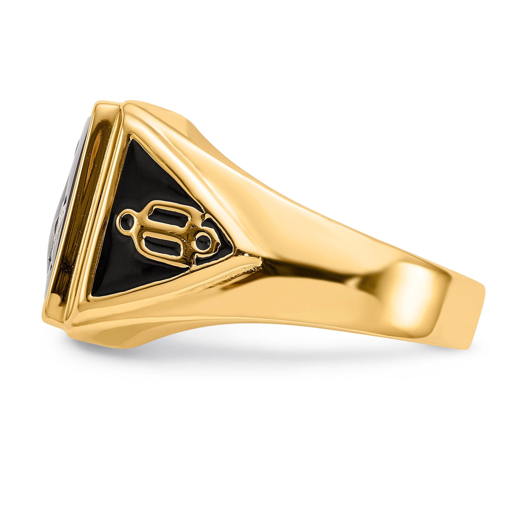 14k Yellow Gold Men's Masonic Ring