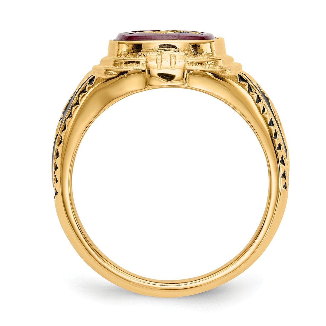 14k Yellow Gold Men's Masonic Ring