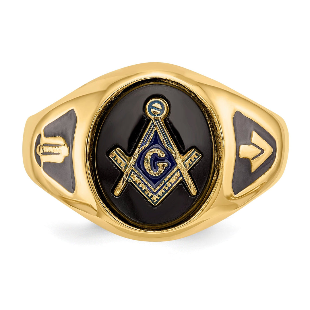 14k Yellow Gold Men's Masonic Ring