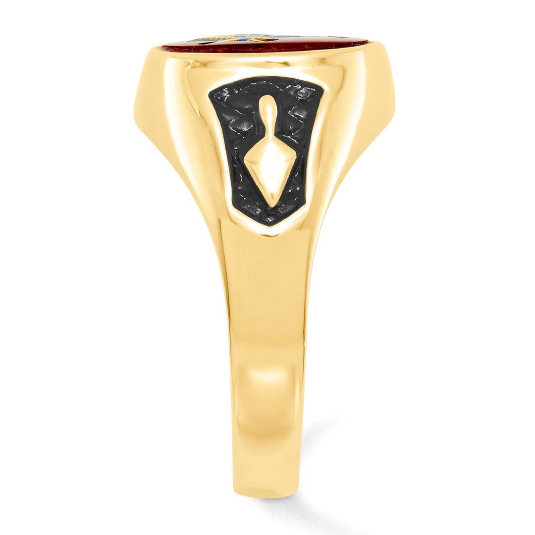 14k Yellow Gold Men's Masonic Ring