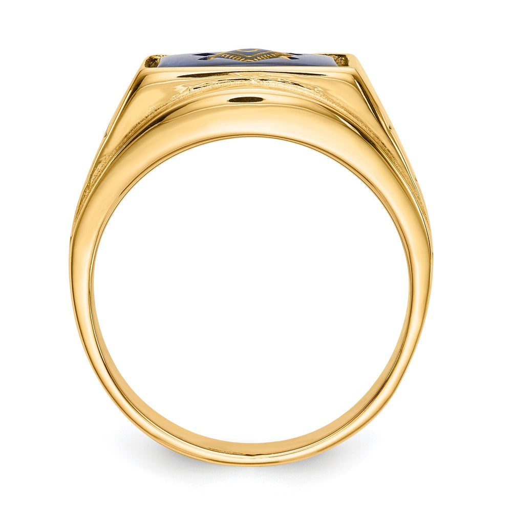 14k Yellow Gold Men's Masonic Ring