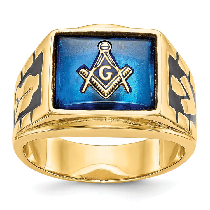 14k Yellow Gold Men's Masonic Ring