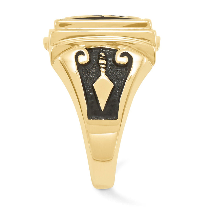 14k Yellow Gold Men's Masonic Ring