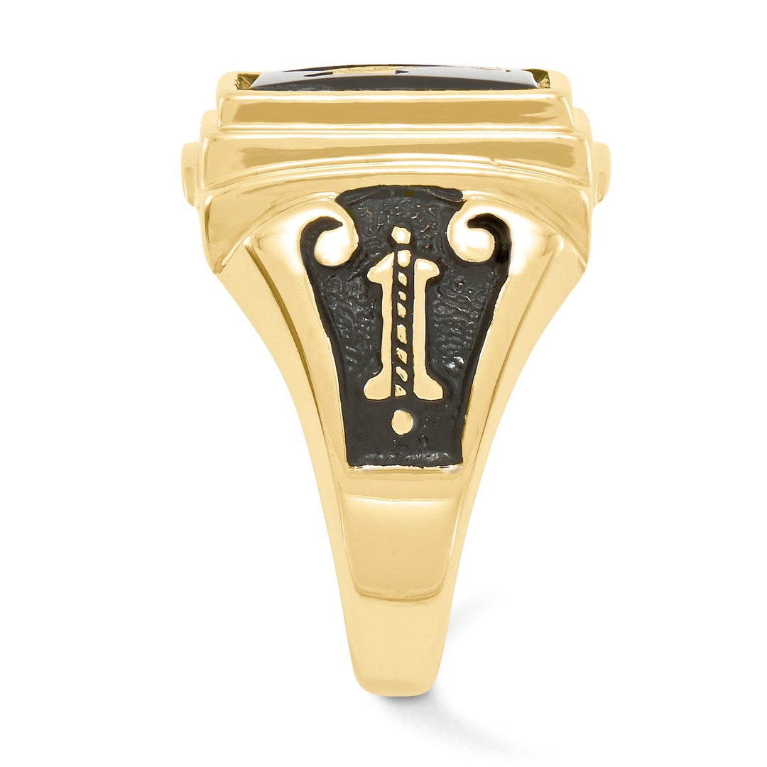 14k Yellow Gold Men's Masonic Ring