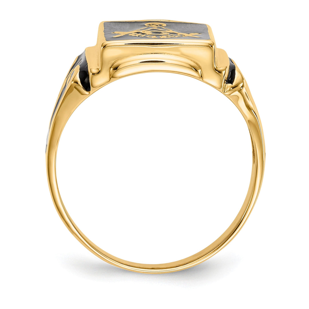 14k Yellow Gold Men's Masonic Ring