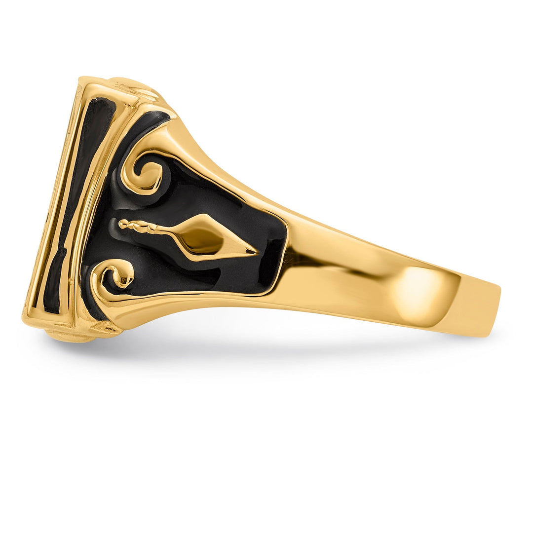 14k Yellow Gold Men's Masonic Ring