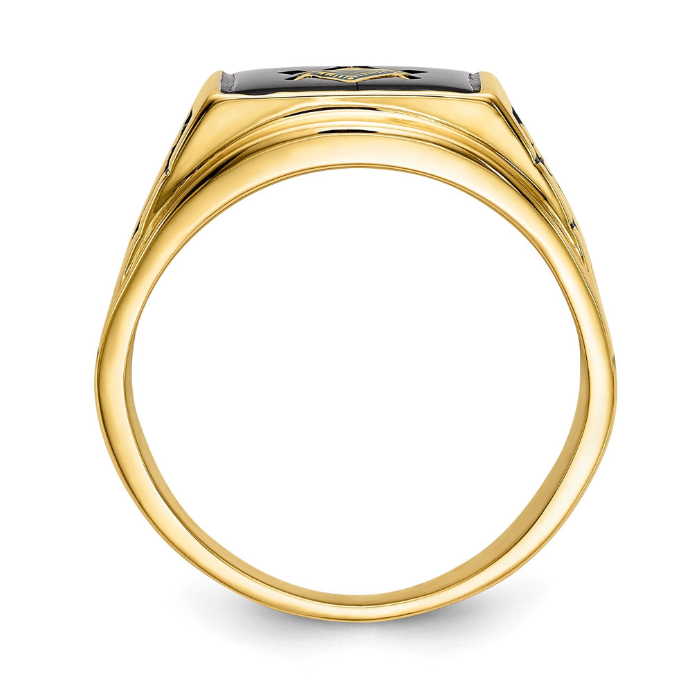 14k Yellow Gold Men's Masonic Ring