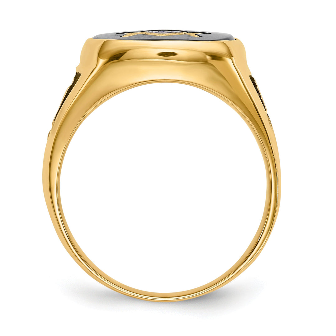 14k Yellow Gold Men's Masonic Ring