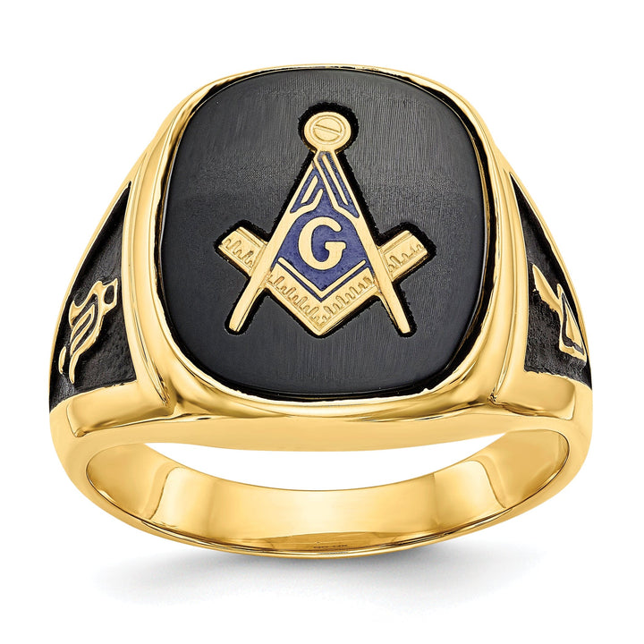 14k Yellow Gold Men's Masonic Ring