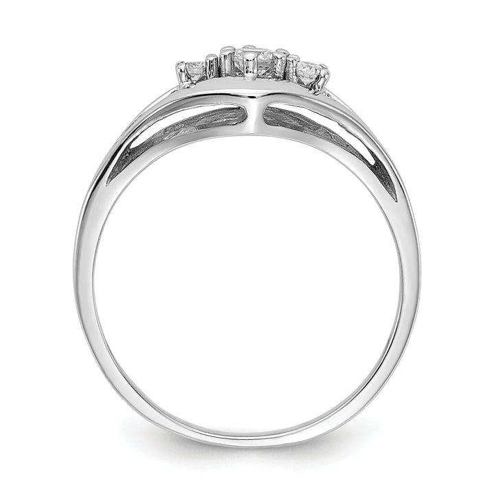 14k White Gold Polished Diamond Ring