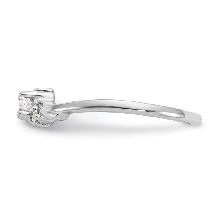 14k White Gold Polished Diamond Ring