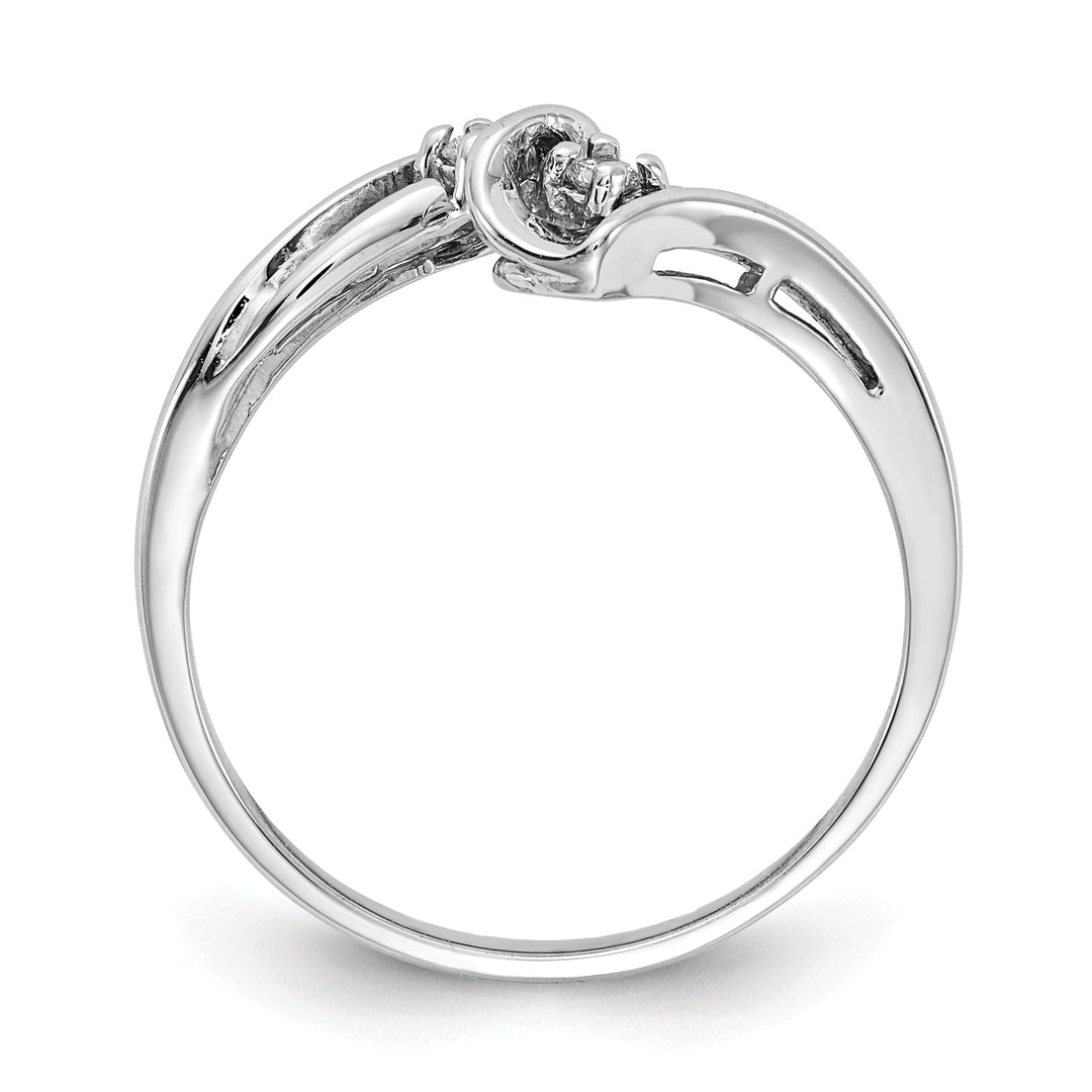 14k White Gold Polished Diamond Ring