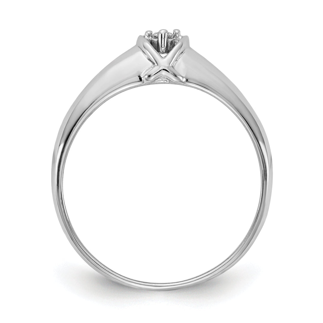 14k White Gold Polished Diamond Ring