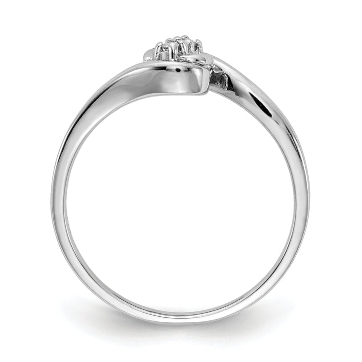 14k White Gold Polished Diamond Ring