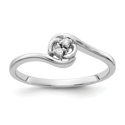 14k White Gold Polished Diamond Ring at $ 183.81 only from Jewelryshopping.com