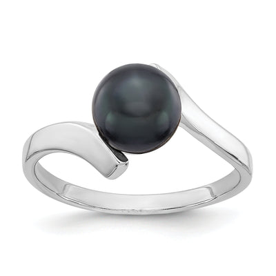 14k White Gold Black 7MM Pearl Ring at $ 202.76 only from Jewelryshopping.com